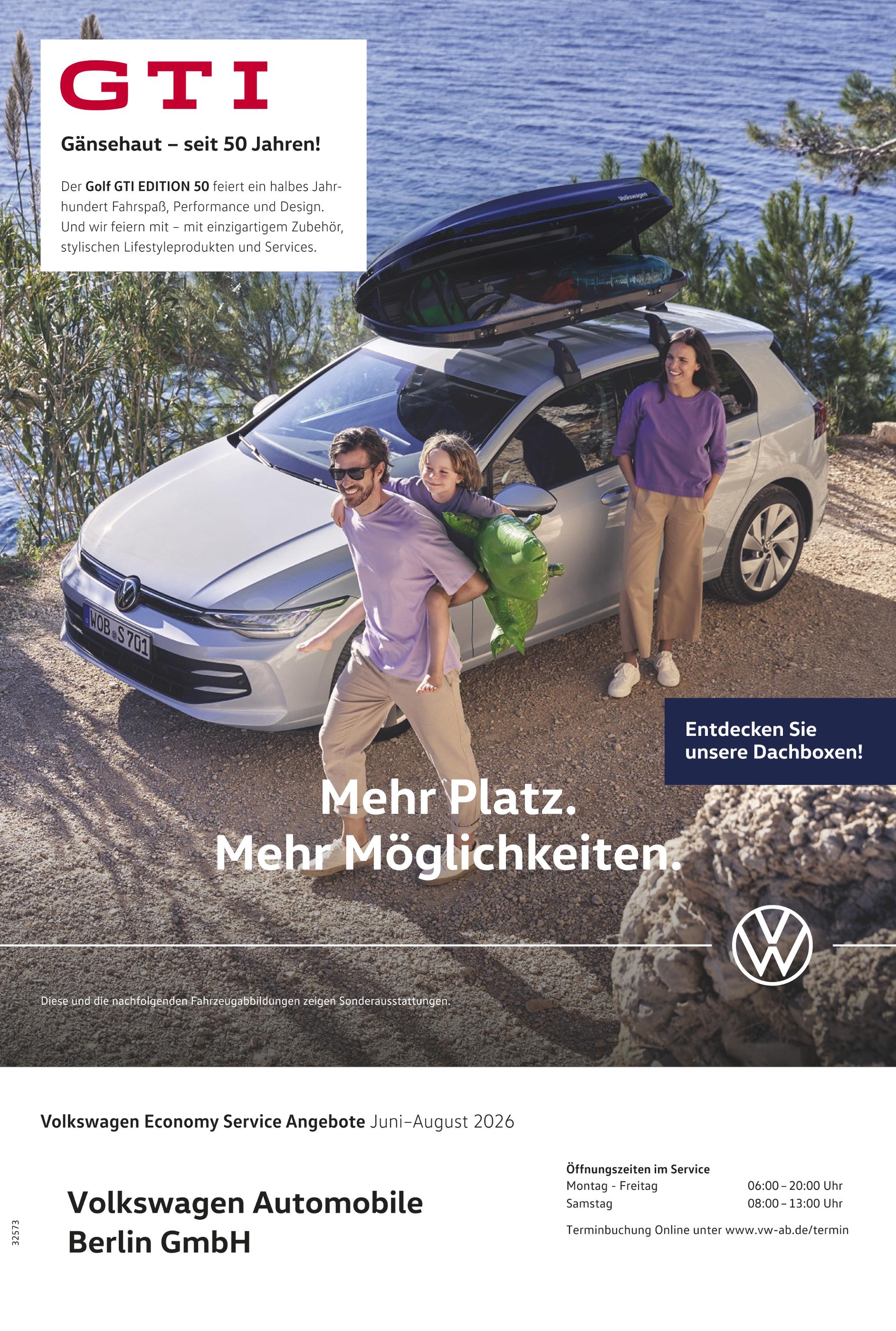 Volkswagen Prospekt "Mehr Platz. Mehr Möglichkeiten." für Berlin, 1 Seite, 01.06.2026 - 31.08.2026